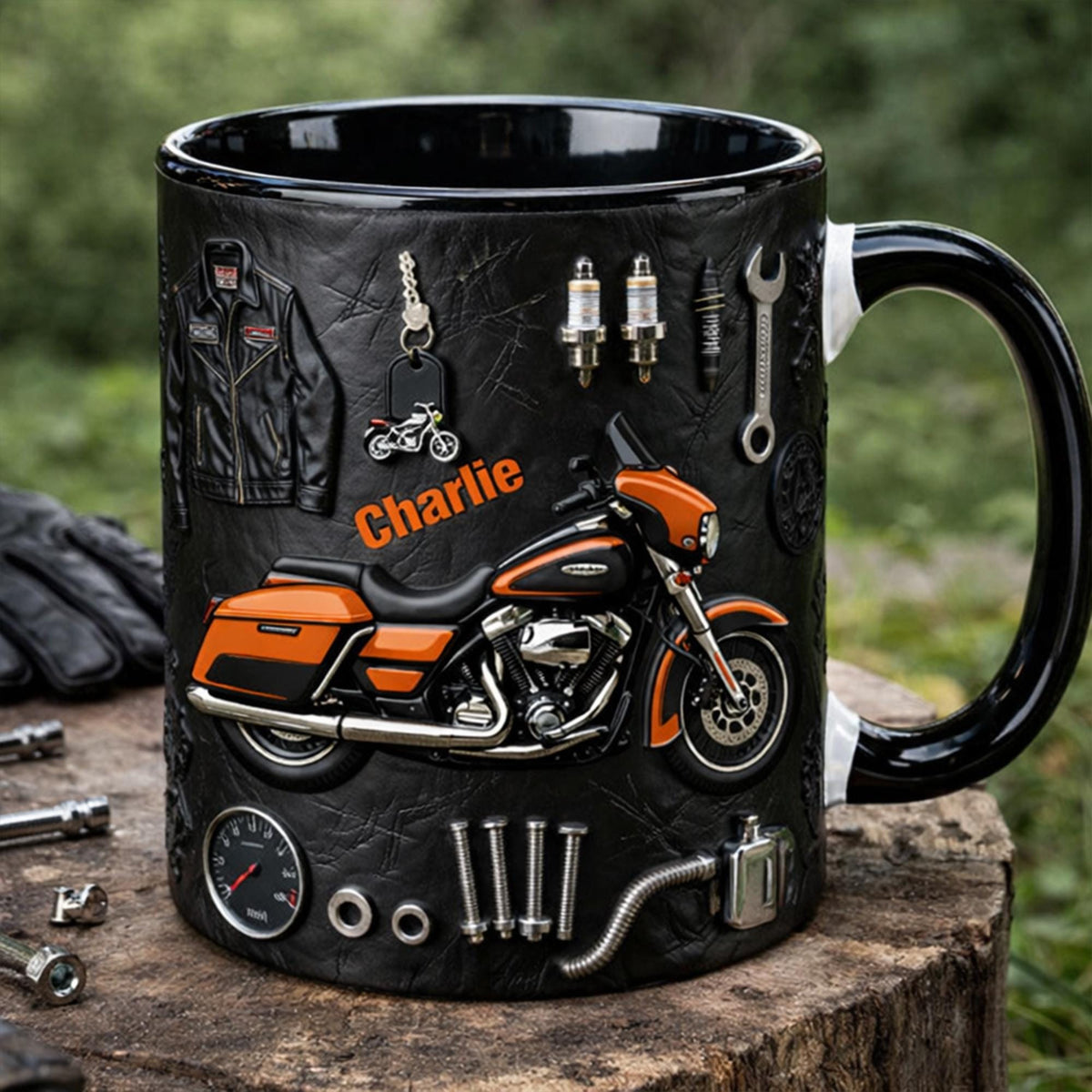 Motorcycle Personalized Biker Accent Mug