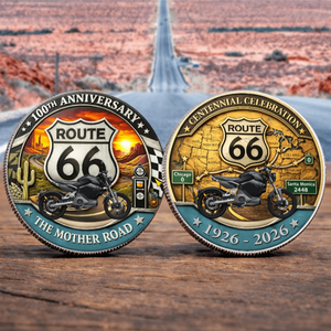 Celebrate 100 Years of Road Route 66 - Custom Vehicle's Photo Commemorative Coin