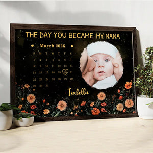 Custom Photo Calendar The Day You Became My Mom - Personalized Poster