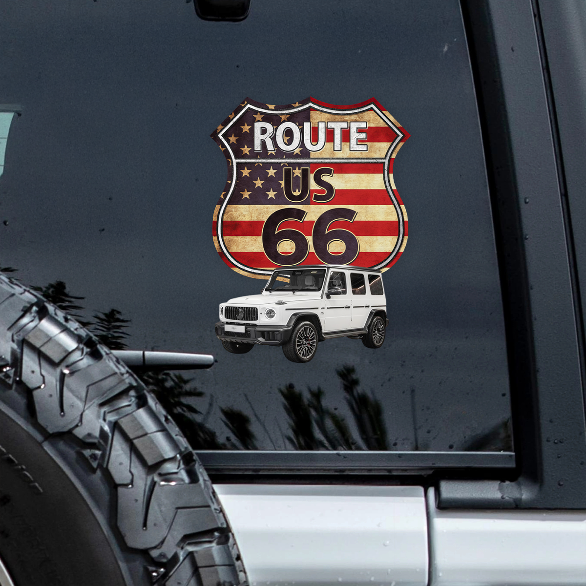 Custom Photo Route US 66 Car Window Decal Sticker For Car Lover