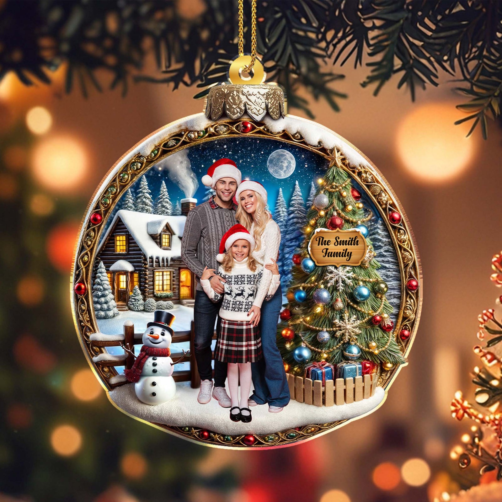 Celebrate The Season With Loved Ones - Personalized Custom Acrylic Ornament