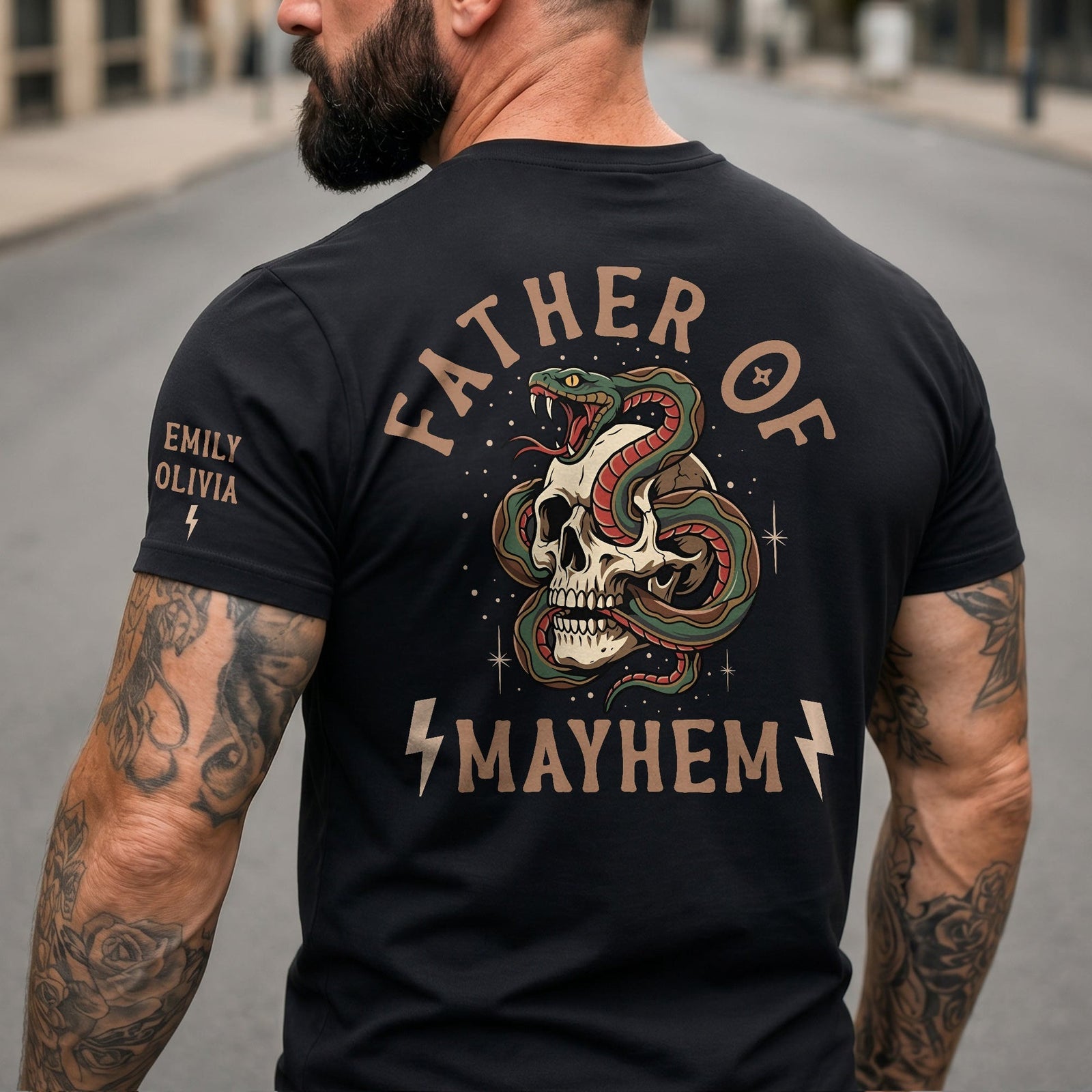 Father's Day Gift, Father Of Mayhem - Personalized Shirt