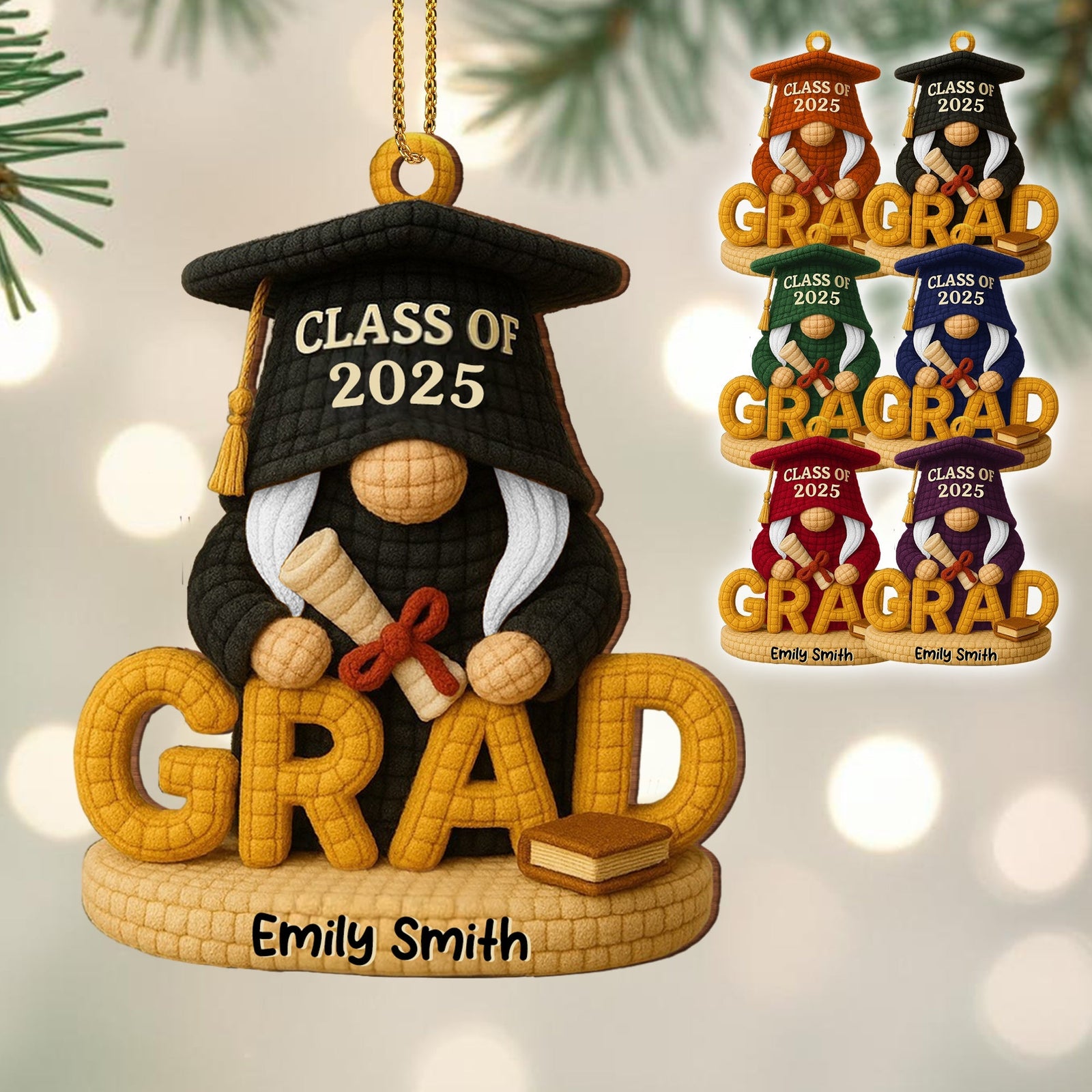 Celebrate Your Graduate's Achievement - Personalized Wooden Ornament
