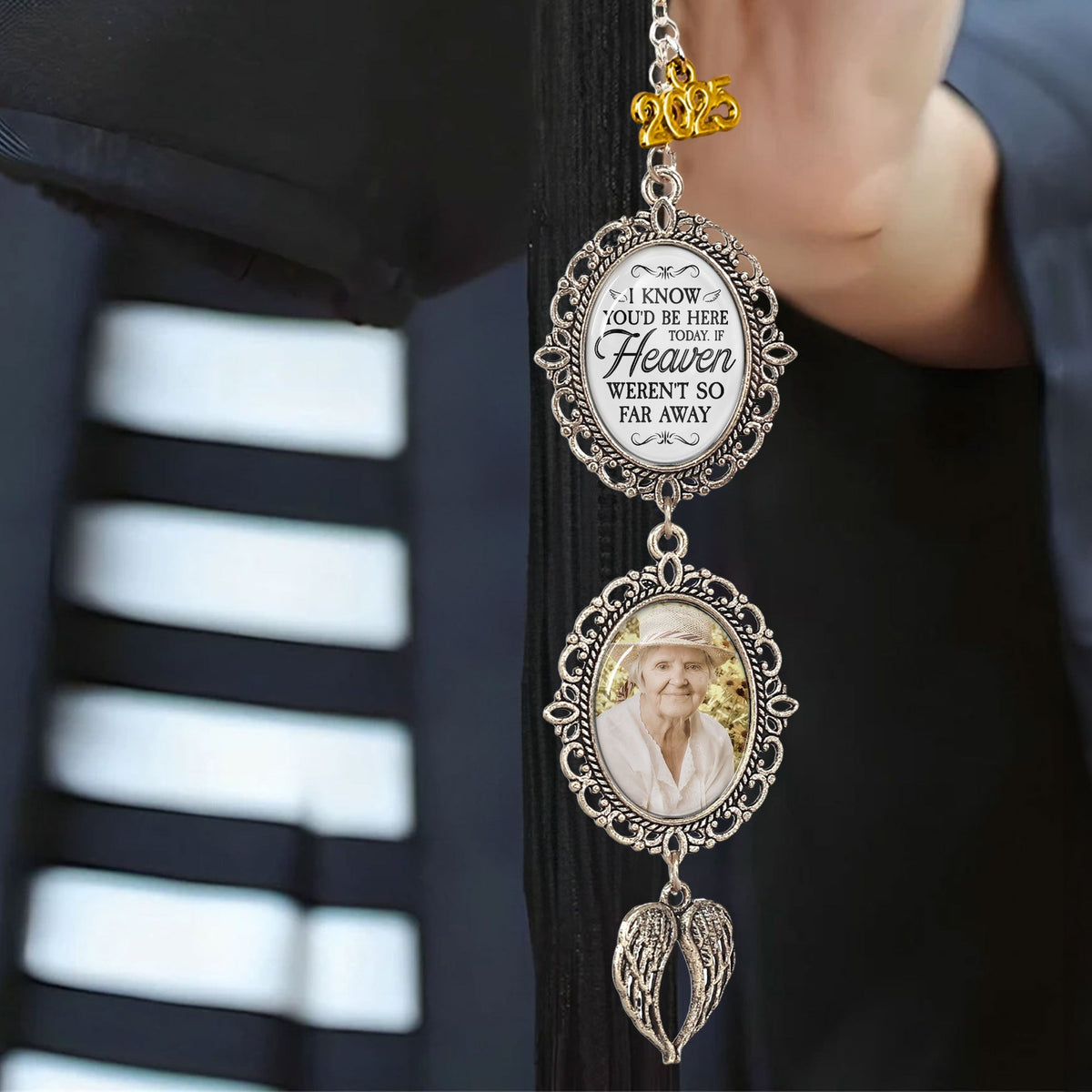 I Know You'd Be With Me Today - Custom Graduation Tassel Photo Charm