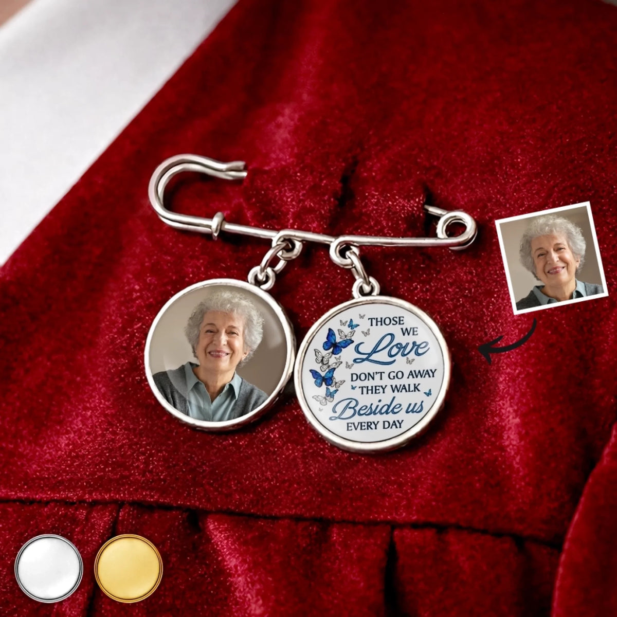 Your Love Guides Me Today And Always - Personalized Lapel Pin With Photo Charms