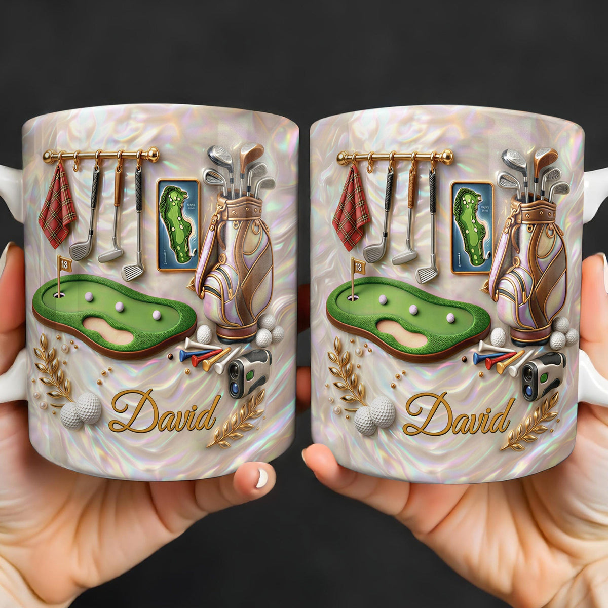 A Perfect Day, Personalized Golf Mug, Gift For Him And Golf Lovers
