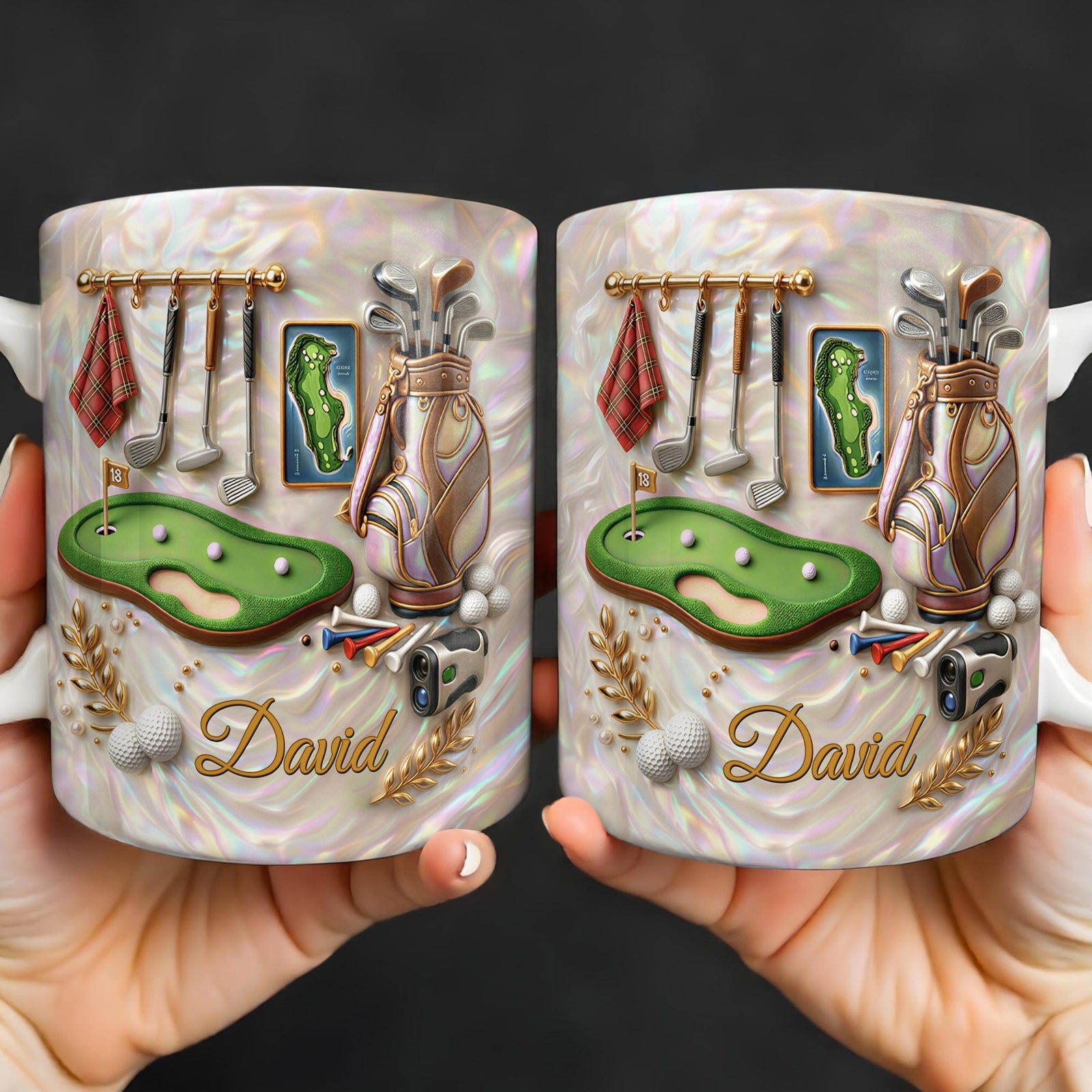A Perfect Day, Personalized Golf Mug, Gift For Him And Golf Lovers
