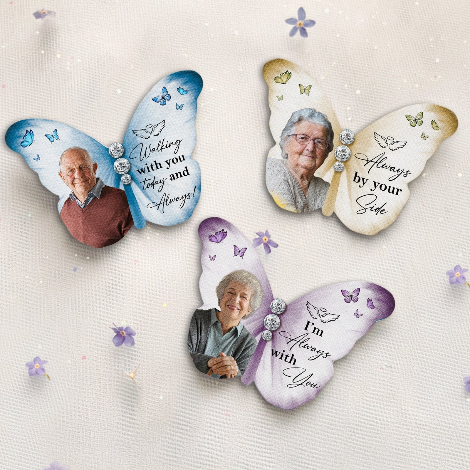 Walking With You Today And Always - Personalized Brooch