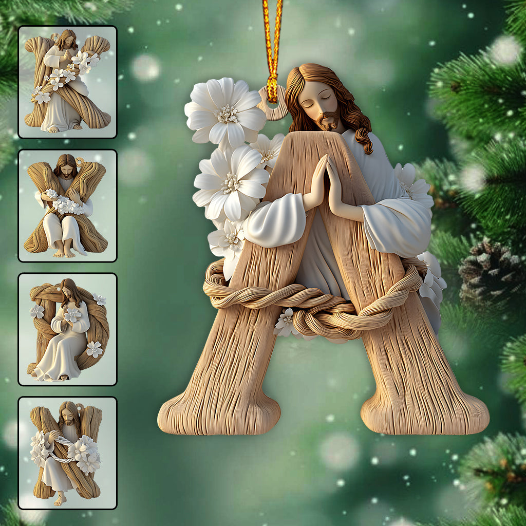 Holly Letter Ornament - Personalized Christian Ornament