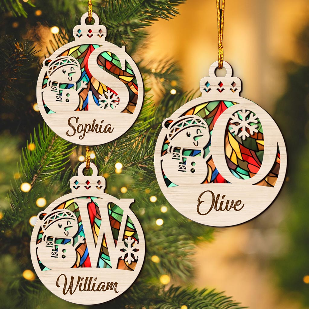 Alphabet Custom Name Ornament - Personalized Family Layers Mix Ornament
