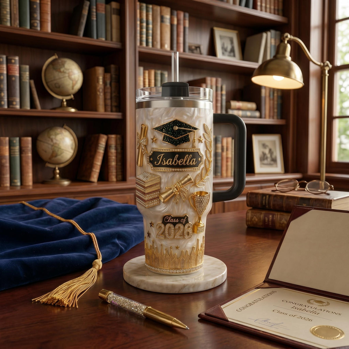 Personalized Graduation Tumbler 40oz 2026