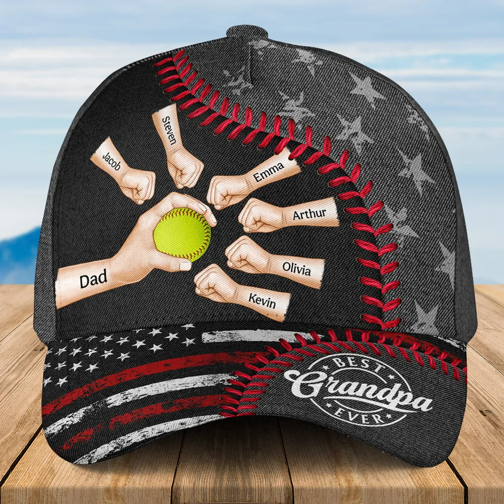 A Baseball Dad Power Is Fueled by Love - Personalized Custom Classic Cap
