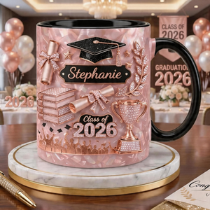 Personalized 2026 Graduation Gift 3D Effect Coffee Mug