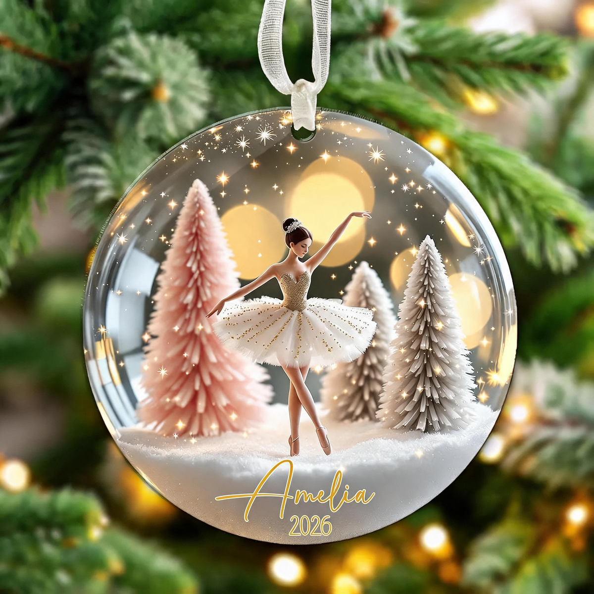 Personalized Ballerina Ornament 2026 - Ballet Gift for Dancer