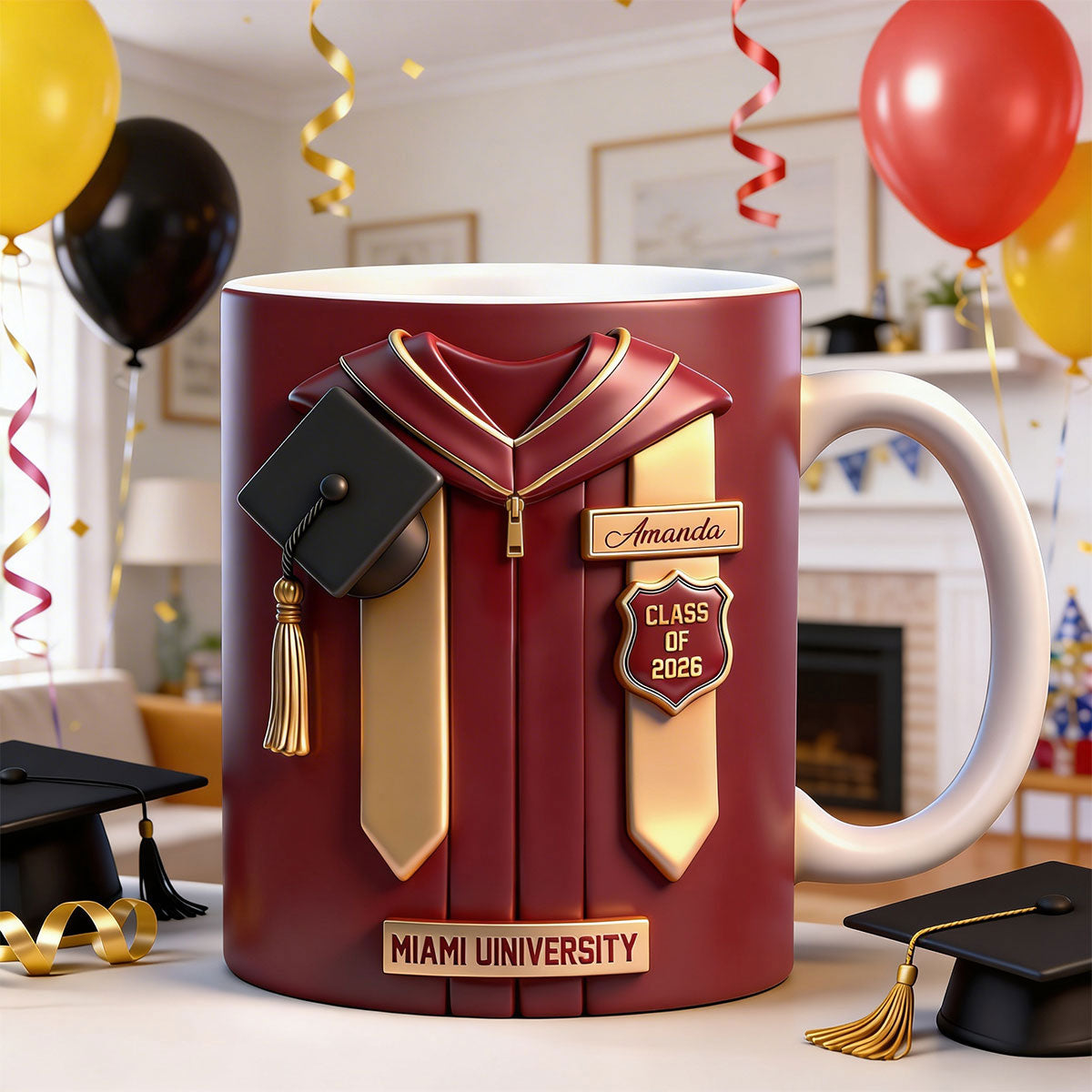 Class Of 2026, Congrats Graduation - Personalized Ceramic Coffee Mug