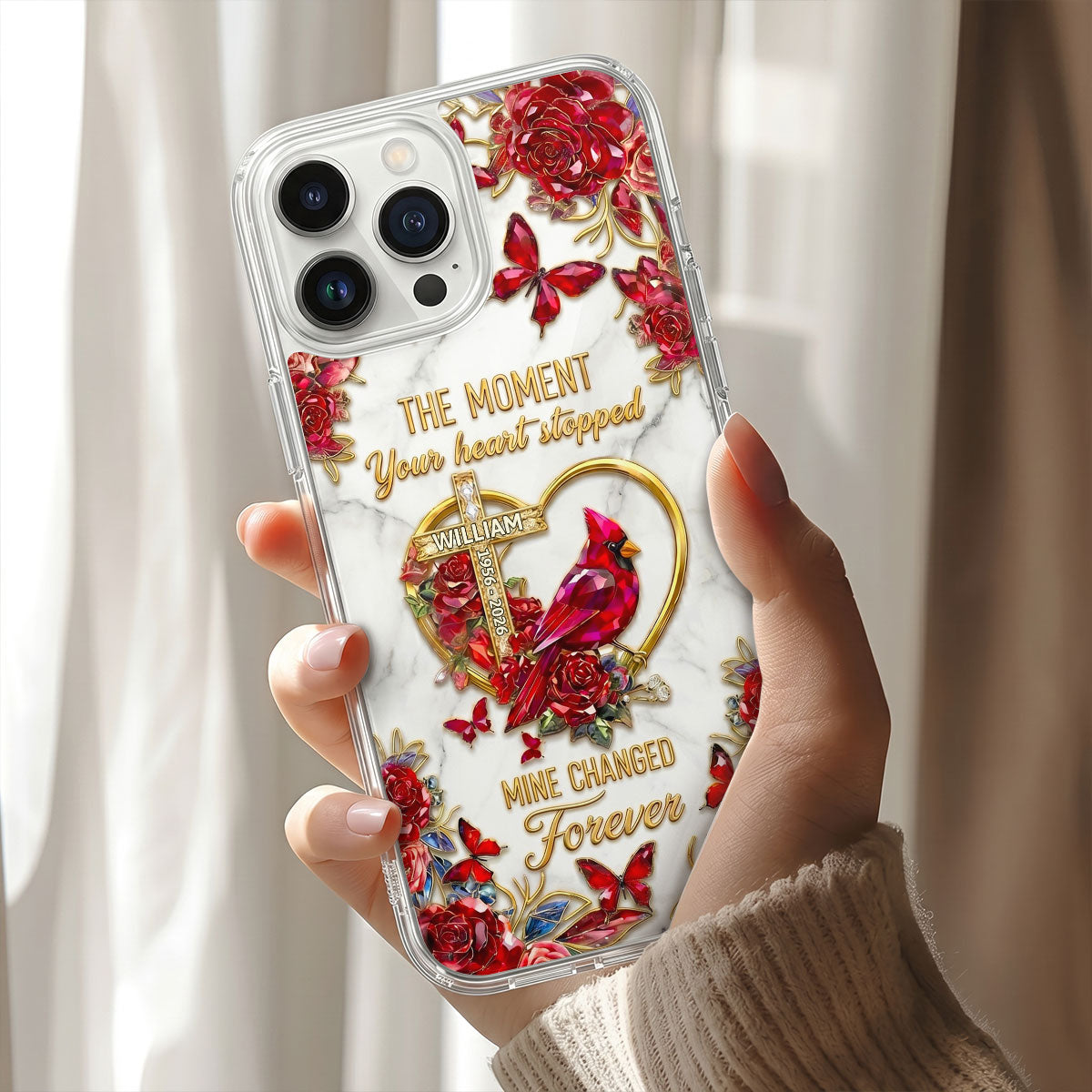 The Moment My Heart Changed Forever - Personalized Clear Silicone Phone Case
