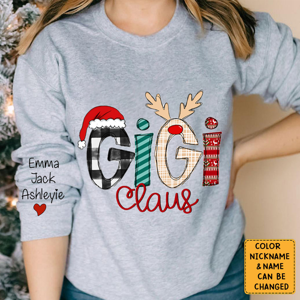 Personalized 2023 Christmas Gigi Nana Grandma Claus Sweatshirt