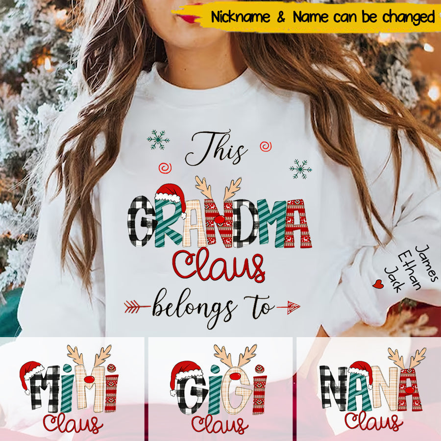 Personalized Merry Christmas This Gigi Belongs To Grandkids Sweatshirt