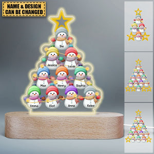 Personalized Snowman Kids Light Lamp For Christmas